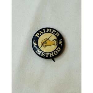 VTG Palmer Method Pinback Button The Palmer Method Merit Button c.1920